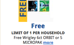 Kroger (and affiliates): Free pack of Orbit Gum (today only)