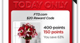 My Coke Rewards: FTD $20 Reward Code for 150 Points (Today Only)