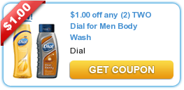 New Coupon: $1/2 Dial Men Body Wash!