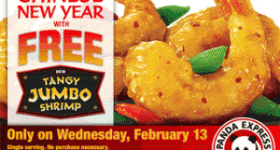 Panda Express: FREE Tangy Jumbo Shrimp – Feb. 13th