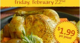 *Reminder* Whole Foods: Organic Whole Chickens only $1.99/lb (Friday 2/22 ONLY)