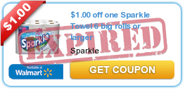 Save $1.00 on Sparkle Paper Towels Six Big Rolls or Larger