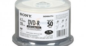 SONY DVD-R 50 Pack Spindle: $5.99 + FREE Shipping
