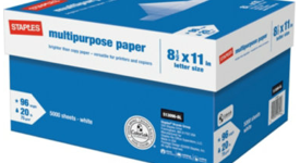 Staples – Free 5 Ream Case of Copy Paper