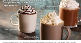 Starbucks Printable Coupon: Select Drinks B1G1 FREE after 2 pm