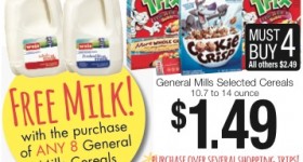 Weis – General Mills Cereal $.49 + Free Milk Deal