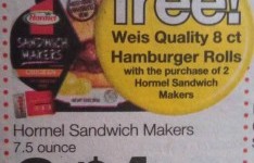 Weis: Hormel Sandwich Makers $1.00