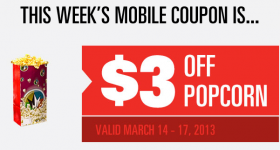$3 off Popcorn this weekend at Regal Cinemas with this Coupon!