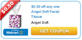 Angel Soft Facial Tissue $.67 at Walmart With New Coupon!