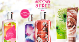 Bath and Body Works: Buy 3 Get 3 Free Sale Plus Additional 20% off and $1 Shipping
