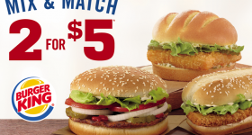 Burger King: Signature Sandwiches 2 for $5