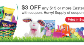 CVS: $3 off a $15 Easter Purchase Printable Coupon