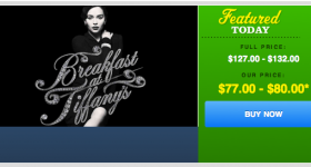 Discounted Broadway’s Breakfast at Tiffany’s Tickets for Up to 40% off!