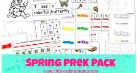 Educational Freebie: Spring Pre-K Printable Pack + Reading Charts