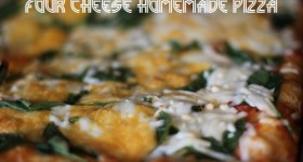 Four Cheese Spinach Pizza Recipe