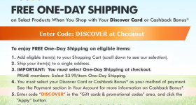 FREE One Day Shipping on Amazon