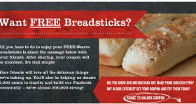 Free Sbarro Breadsticks!
