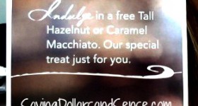 FREE Starbucks Tall Hazelnut Or Caramel Macchiato!