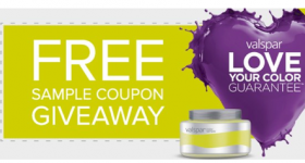 FREE Valspar Sample Coupon ends 1pm EST today!