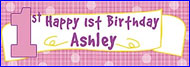 HUGE $1 personalized vinyl banner (18 x 54 inch)!