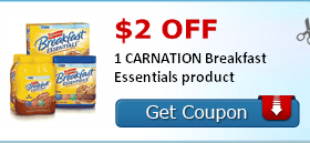 New $2/1 Carnation Breakfast Essentials Coupon