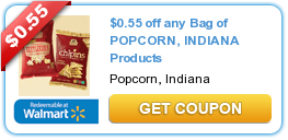 New Indiana Popcorn coupon = just $1.45/bag at Walmart!