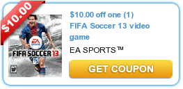 RARE: $10/1 FIFA Soccer 13 Video Game Coupon (Xbox 360, PS3, Wii and WiiU)