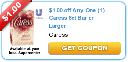 Save $1.00 on Any One Caress Six-Count Bar Soap or Larger