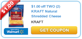 Save $1.00 on Two Kraft Natural Shredded Cheese