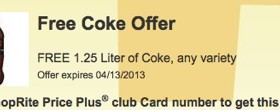 Shoprite – Free  1.25 Liter of Coke
