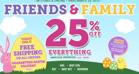 The Children’s Place | 25% Off Code + Free Shipping [Easter Delivery!]