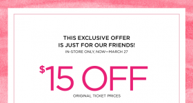 The Limited: $15 off a $15 Purchase Printable Coupon