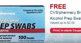 1 FREE Box of CVS Brand Alcohol Prep Swabs!