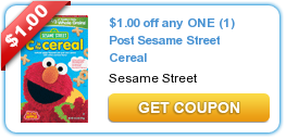 $1/1 Post Sesame Street Cereal Coupon Available (Possibly $1.57 Per Box at Walmart)