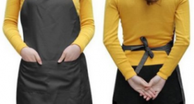 Basic 2-Pocket Black Apron for only $3.85 SHIPPED!