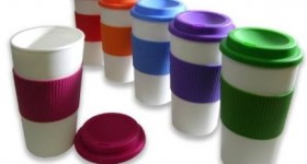 BPA-Free reusable travel coffee mugs with sleeve (set of 6) just $3 each (Grande-sized cups)
