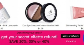 Elf Cosmetics: Secret Elfette Refund Sale – save up to 40%!