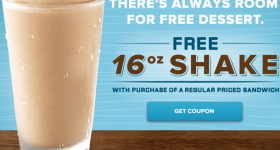 FREE 16 oz Shake at Arby’s with Purchase!