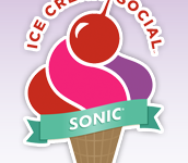 Free vanilla ice cream cone at Sonic