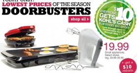 Kohl’s Doorbuster Deal of The Day = 20% OFF, $10 Rebate and Kohl’s Cash ($5.99 Small Appliances)