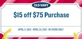 Old Navy B1G1 FREE Tees + Facebook Coupon