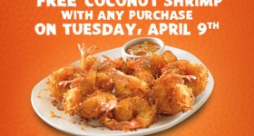 Outback: Free Coconut Shrimp w/Purchase on 4/9