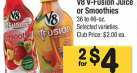Safeway Shoppers!  Get V8 V-Fusion Juice for only $0.75!
