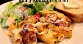 Spicy Sausage Pasta Skillet