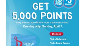 Walgreens Shoppers: Bonus 5,000 Points with $30 Purchase Today Only + Deal Idea!