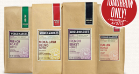 World Market Coffee Buy One Get One FREE Deal (4/3 Only)